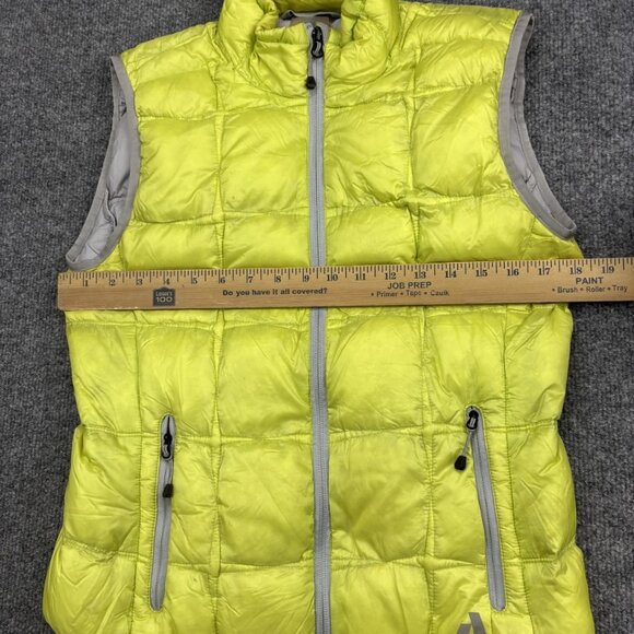 Eddie Bauer First Ascent Vest Womens Medium Yellow EB800 Down Puffer Zip Outdoor - Picture 4 of 10